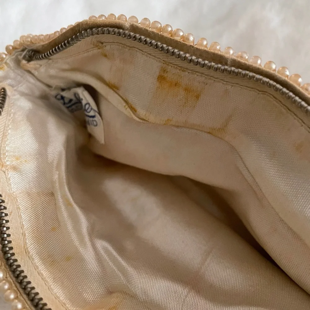 Vintage Pearl Beaded Clutch